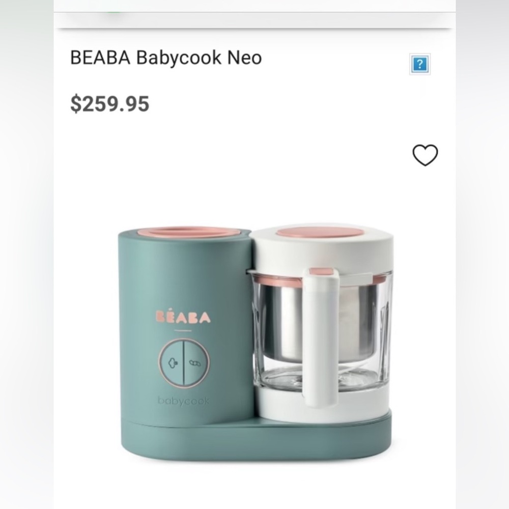 Beaba baby cook neo baby food steamer